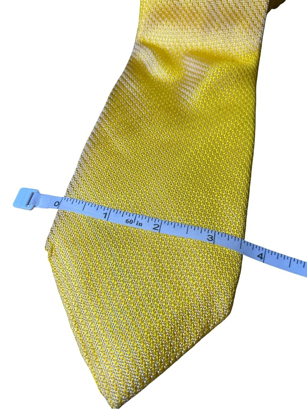 Valentino Yellow Textured Silk Tie